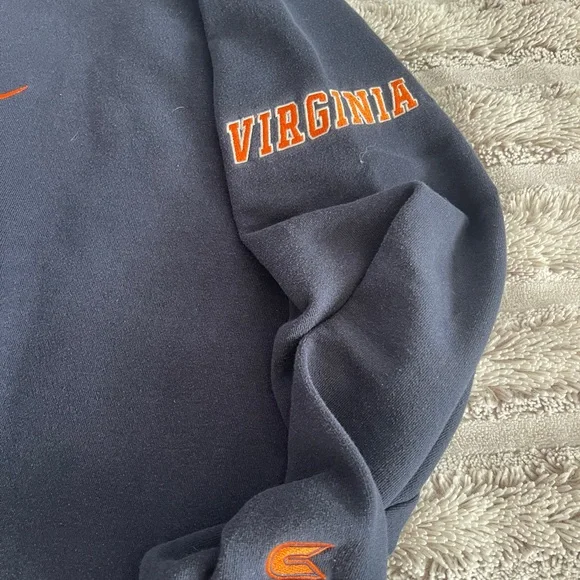 Colosseum Navy and Orange UVA Virginia Cavaliers Crewneck Sweater size Large - Picture 4 of 8